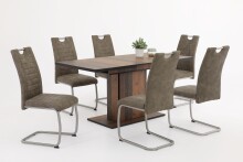 Freischwinger >ULLA S< (2er-Set) bis 140kg, Vintage Schlamm - 43x98x59 (BxHxT)