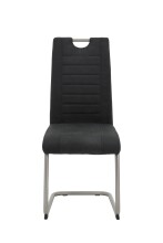 Freischwinger >ULLA S< (4er-Set) bis 140kg, Vintage Anthrazit - 43x98x59 (BxHxT)