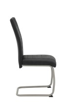 Freischwinger >ULLA S< (4er-Set) bis 140kg, Vintage Anthrazit - 43x98x59 (BxHxT)