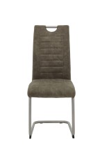 Freischwinger >ULLA S< (4er-Set) bis 140kg, Vintage Schlamm - 43x98x59 (BxHxT)
