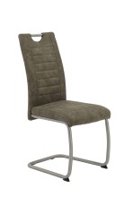Freischwinger >ULLA S< (4er-Set) bis 140kg, Vintage Schlamm - 43x98x59 (BxHxT)