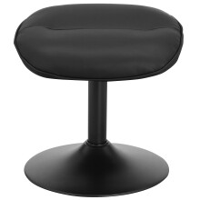 Relaxsessel >Idom< inkl. Hocker, PU-Kunstleder, Schwarz - 69x99x78cm (BxHxT)