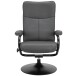 Relaxsessel >Idom<inkl. Hocker, PU-Kunstleder, Grau - 69x99x78cm (BxHxT)