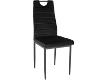 4-Fußstuhl >Milano< (4er-Set) in Schwarz, Samt - 42x98x53cm (BxHxT)