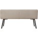 Essbank >Torino< in Bezug Creme, Stoff/Metall - 160x79x56cm (BxHxT)