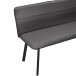 Essbank >Torino< in Bezug Anthrazit, Stoff/Metall - 160x79x56cm (BxHxT)