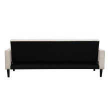 Schlafsofa >Aarhus< in Creme, Cord - 213x81x86cm (BxHxT)