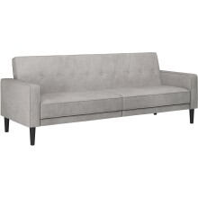 Schlafsofa >Aarhus< in Hellgrau, Stoff -...