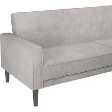 Schlafsofa >Aarhus< in Hellgrau, Stoff - 213x81x86cm (BxHxT)