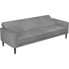 Schlafsofa >Aarhus< in Anthrazit, Stoff - 213x81x86cm (BxHxT)