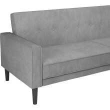 Schlafsofa >Aarhus< in Anthrazit, Stoff - 213x81x86cm (BxHxT)