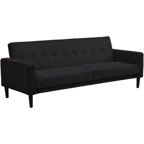 Schlafsofa >Aarhus< in Anthrazit, Cord - 213x81x86cm (BxHxT)