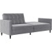 Schlafsofa >Hannover< in Grau, Samt - 203x82x83cm (BxHxT)
