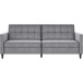 Schlafsofa >Hannover< in Grau, Samt - 203x82x83cm (BxHxT)