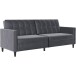 Schlafsofa >Hannover< in Anthrazit, Samt - 203x82x83cm (BxHxT)
