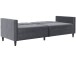 Schlafsofa >Hannover< in Anthrazit, Samt - 203x82x83cm (BxHxT)