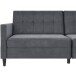 Schlafsofa >Hannover< in Anthrazit, Samt - 203x82x83cm (BxHxT)