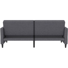 Schlafsofa >Hannover< in Leinenoptik Grau - 203x82x83 (BxHxT)
