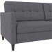 Schlafsofa >Hannover< in Leinenoptik Grau - 203x82x83 (BxHxT)