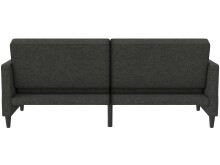 Schlafsofa >Hannover<i n Leinenoptik, Anthrazit - 203x82x83 (BxHxT)