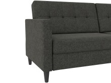 Schlafsofa >Hannover<i n Leinenoptik, Anthrazit - 203x82x83 (BxHxT)