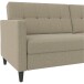 Schlafsofa >Hannover< in Leinenoptik, Cappuccino - 203x82x83 (BxHxT)