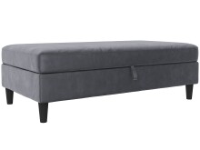 Hocker >Hannover< mit Stauraum, in Anthrazit, Samt...