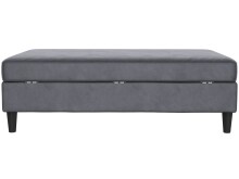 Hocker >Hannover< mit Stauraum, in Anthrazit, Samt - 130x43x69cm (BxHxT)