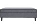 Hocker >Hannover< mit Stauraum, in Anthrazit, Samt - 130x43x69cm (BxHxT)