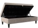 Hocker >Hannover< mit Stauraum, in Taupe, Samt - 130x43x69cm (BxHxT)