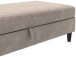 Hocker >Hannover< mit Stauraum, in Taupe, Samt - 130x43x69cm (BxHxT)