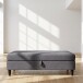 Hocker >Hannover< mit Stauraum, aus Leinen Grau - 130x43x69 (BxHxT)