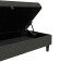Hocker >Hannover< mit Stauraum, Bezug Leinen in Anthrazit - 130x43x69 (BxHxT)