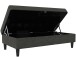 Hocker >Hannover< mit Stauraum, Bezug Leinen in Anthrazit - 130x43x69 (BxHxT)