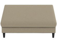 Hocker >Hannover< mit Stauram, Cappuccino, Leinenstoff-Optik c