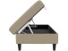 Hocker >Hannover< mit Stauram, Cappuccino, Leinenstoff-Optik c