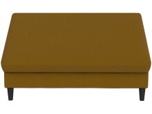 Hocker >Hannover< mit Stauraum, Bezug Leinen, Curry - 130x43x69 (BxHxT)
