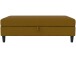 Hocker >Hannover< mit Stauraum, Bezug Leinen, Curry - 130x43x69 (BxHxT)