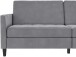 Schlafsofa >Palermo< in Grau, Samt - 207x86x86cm (BxHxT)