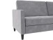 Schlafsofa >Palermo< in Grau, Samt - 207x86x86cm (BxHxT)