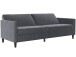 Schlafsofa >Palermo< in Anthrazit, Samt - 207x86x86cm (BxHxT)