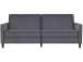 Schlafsofa >Palermo< in Anthrazit, Samt - 207x86x86cm (BxHxT)