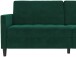 Schlafsofa >Palermo< in Dunkelgrün, Samt - 207x86x86cm (BxHxT)