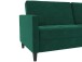 Schlafsofa >Palermo< in Dunkelgrün, Samt - 207x86x86cm (BxHxT)