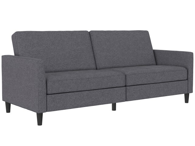 Schlafsofa >Palermo< Leinenoptik Grau - 207x86x86 (BxHxT)