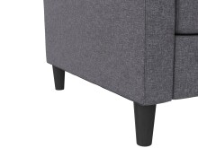 Schlafsofa >Palermo< Leinenoptik Grau - 207x86x86 (BxHxT)