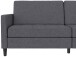 Schlafsofa >Palermo< Leinenoptik Grau - 207x86x86 (BxHxT)