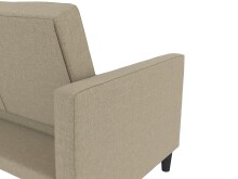 Schlafsofa >Palermo< in Leinenoptik, Cappuccino- 207x86x86 (BxHxT)