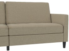 Schlafsofa >Palermo< in Leinenoptik, Cappuccino- 207x86x86 (BxHxT)