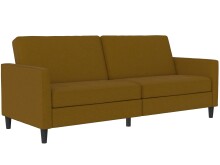 Schlafsofa >Palermo< in Leinenoptik, Curry -...
